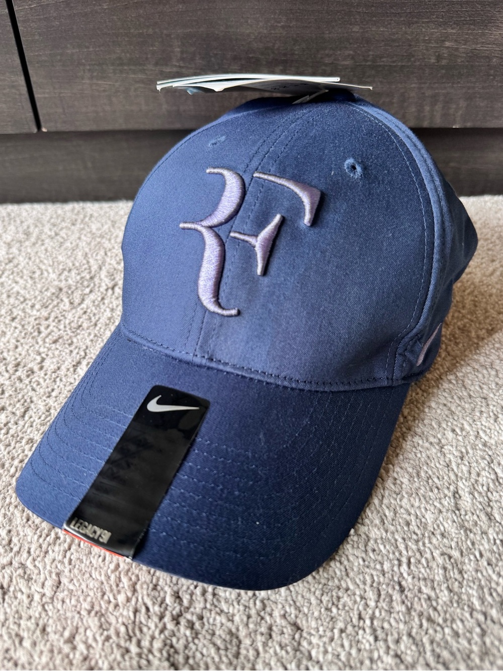 Brand New VTG Nike Roger Federer Legacy 91 Adjustable Tennis Hat Navy/Purple NWT